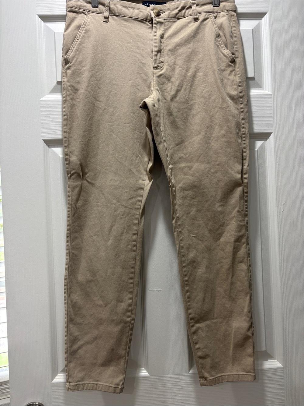 Women’s Aeropostale Classic Cotton Chino Pants - Tan 12 SHORT